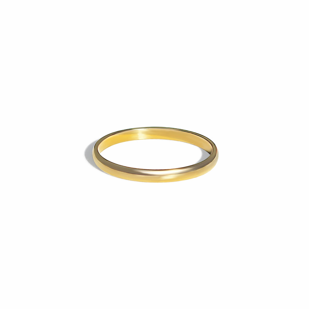 18k gold plated ring, gold ring, hypoallergenic ring, stackable ring, tarnish free ring